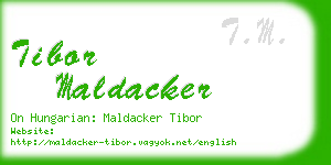 tibor maldacker business card